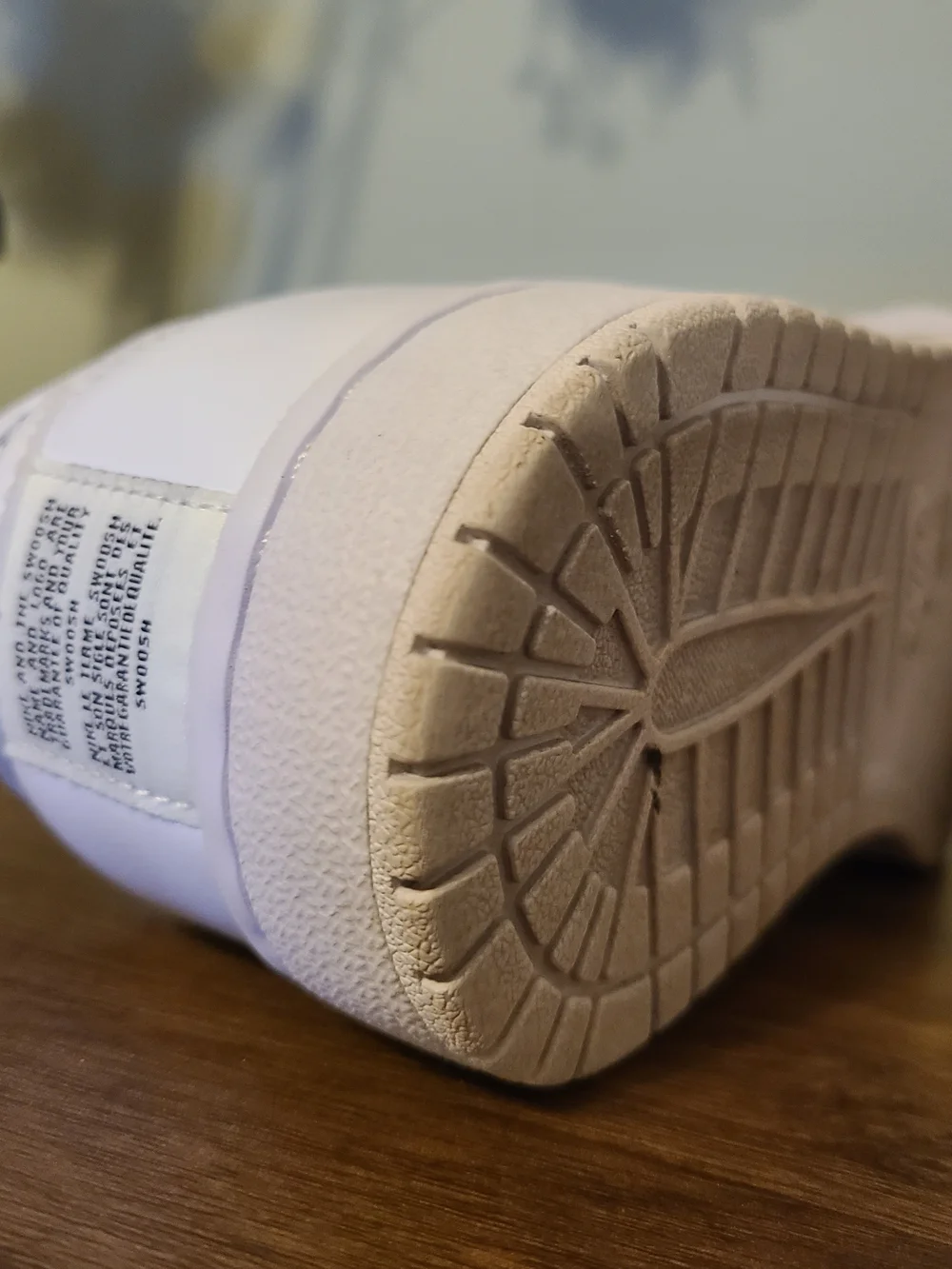 Nike Air Jordan 1 Retro Low White Leather Slip On's AV3918-100 Size  11